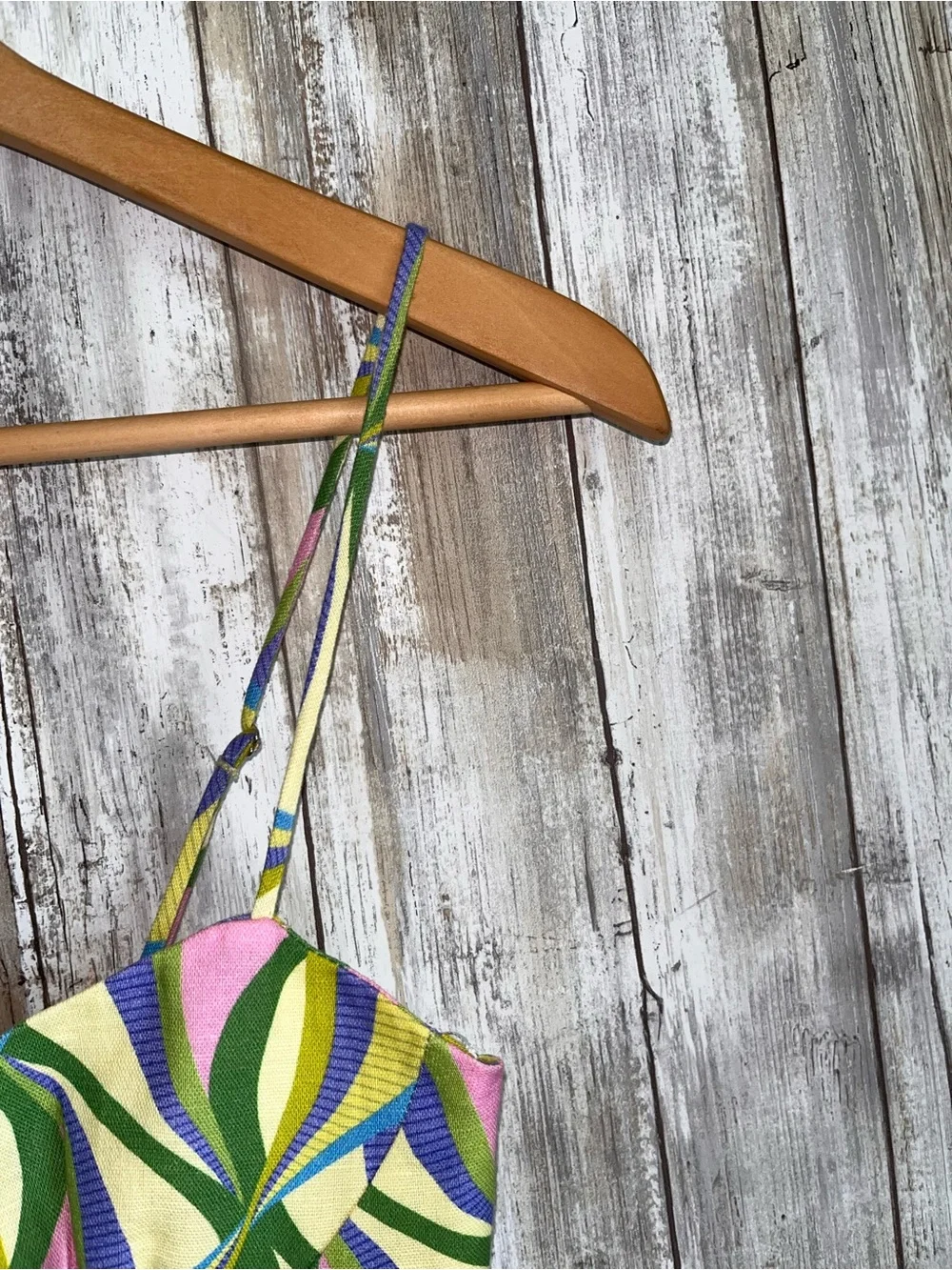 Zara Linen Blend Retro Swirl Corset Bustier Cami Top XS Multicolor NWT - Picture 4 of 7